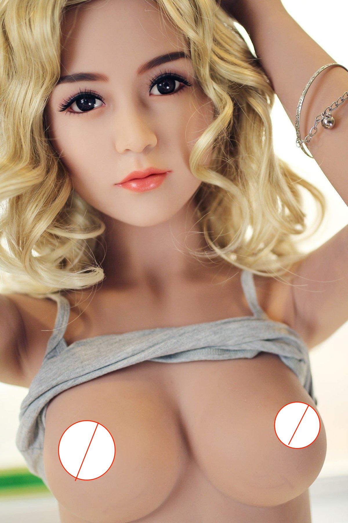 148cm/58in TPE Realistic Sex Doll with Tan Skin, 74-49-78 Slim Figure – Grey Cami & Pink Shorts Model