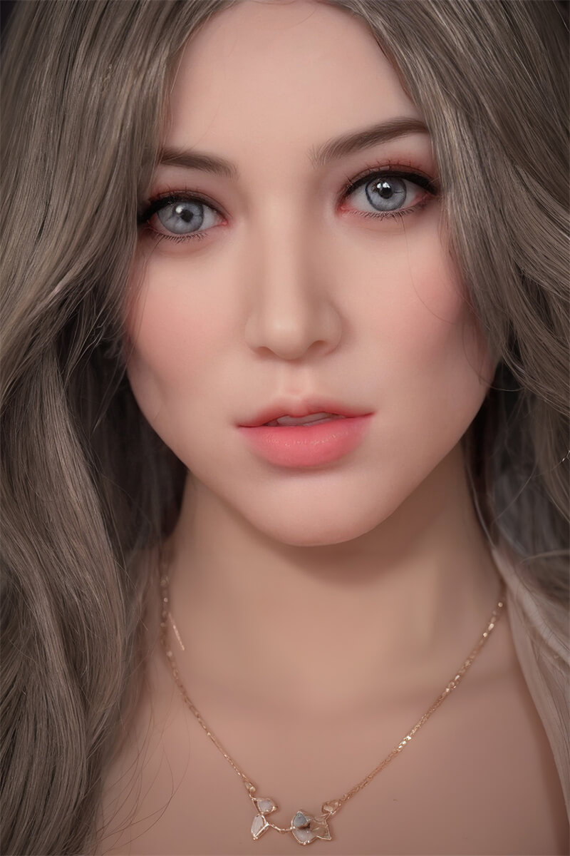 138cm/54in & 161cm/63in TPE Realistic Sex Doll With Nude Pink Tube Dress & Brown Long Hair