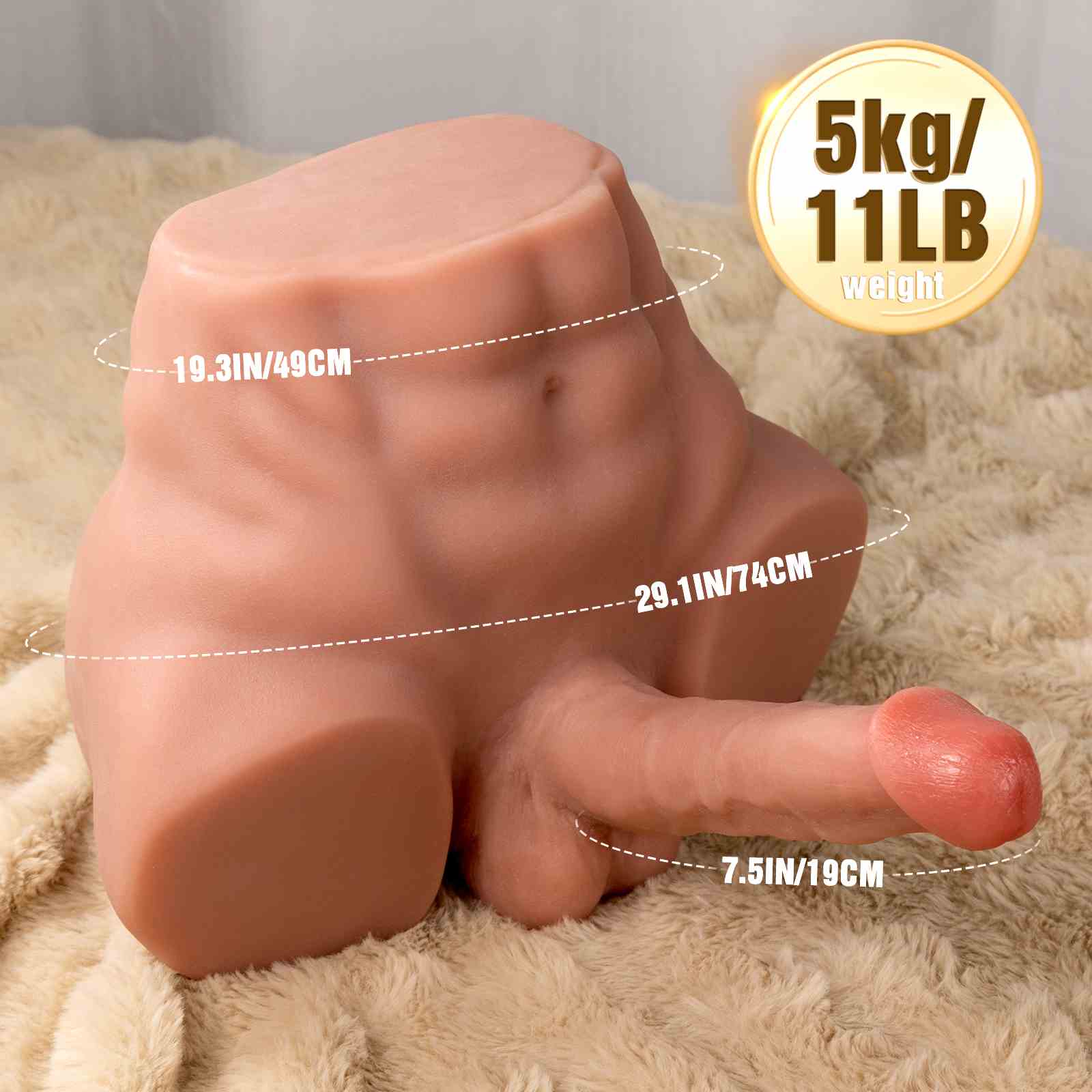5kg Unisex TPE Sex Torso