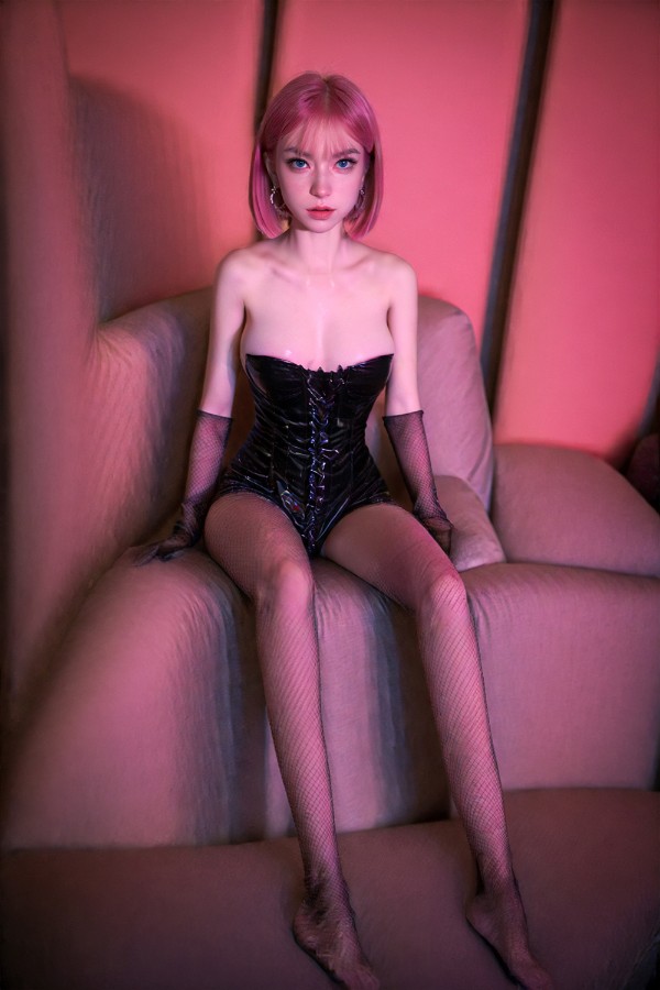 150cm/59in TPE Realistic Sex Doll With Black Tube Dress & Black Stockings